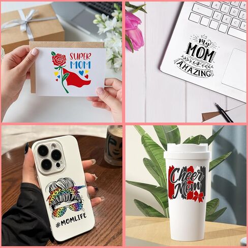 UV DTF Cup Wraps - 20 Sheets Happy Monter Day UV DTF Cup Wraps for 16 oz Glass, Mama Need Coffee Uvdtf Transfer Stickers for Mom Gift, Laptop, Mobile Phone Case, Skateboard DIY Crafts Stickers in Saudi Arabia