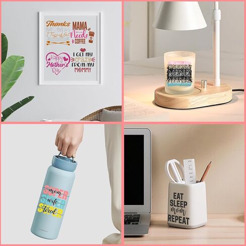 UV DTF Cup Wraps - 20 Sheets Happy Monter Day UV DTF Cup Wraps for 16 oz Glass, Mama Need Coffee Uvdtf Transfer Stickers for Mom Gift, Laptop, Mobile Phone Case, Skateboard DIY Crafts Stickers in Saudi Arabia