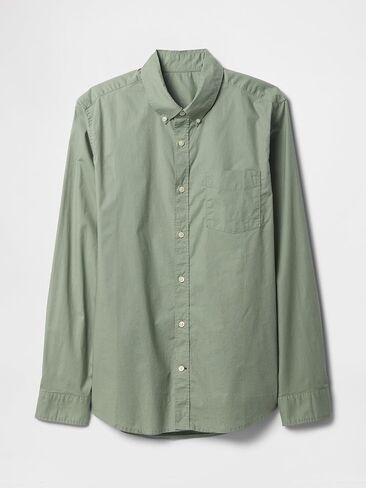 GAP Men's Standard Fit Stretch Poplin Long Sleeve Button Down Shirt in Saudi Arabia