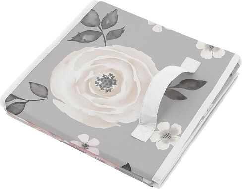 Sweet Jojo Designs Blush Pink Boho Shabby Chic Floral Girl Collapsible Fabric Storage Cubes Foldable Bins Organizer Boxes for Kids Baby Children Toys Set of 2 Off White Bohemian Vintage Flower Elegant in Saudi Arabia