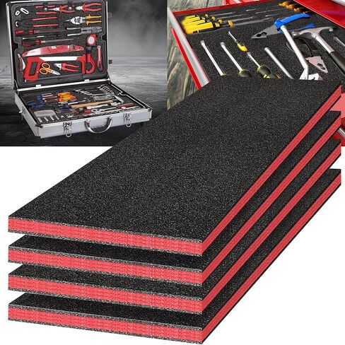 Extra Large Shadow Foam Tool Box Inserts - 45x22x1in, 4 High Density Polyethylene Foam Sheets for Toolbox Cases in Kuwait