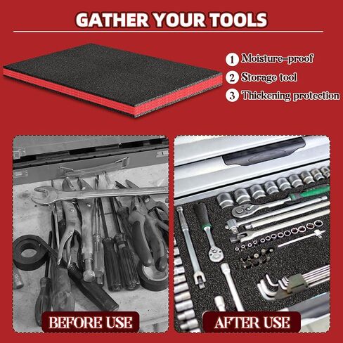 Extra Large Shadow Foam Tool Box Inserts - 45x22x1in, 4 High Density Polyethylene Foam Sheets for Toolbox Cases in Kuwait