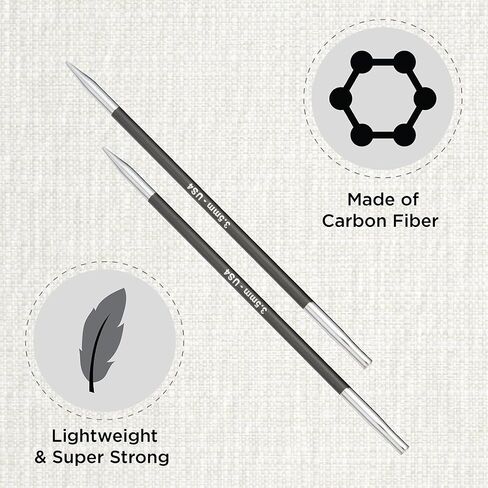 KnitPro Karbonz Interchangeable Circular Needle 5" (13cm) | US Size 4 (3.5mm) in Saudi Arabia