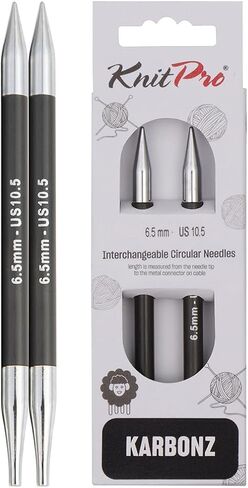 KnitPro Karbonz Interchangeable Circular Needle 5" (13cm) | US Size 4 (3.5mm) in Saudi Arabia
