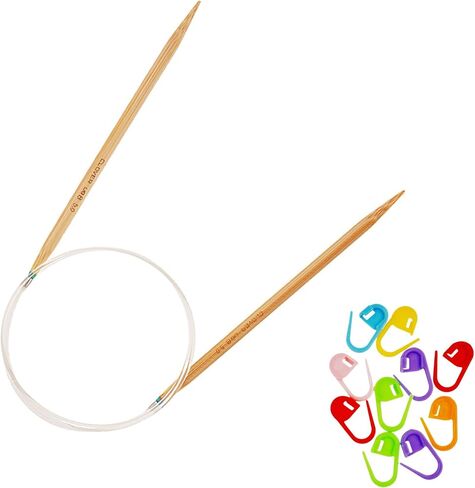 Clover Pro Takumi Circular Creetting Neitle Bamboo 32 بوصة حجم الولايات المتحدة 8 (5.00 مم) 3350 مع 10 علامات غرزة ملونة in Kuwait