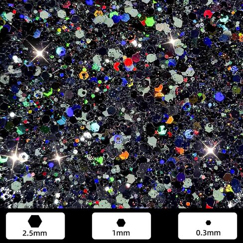 GlimmerLife Red Glitter, 150G/5.29OZ Glitter, Holographic Sequin Flake Bulk for Crafts, Craft Glitter for Resin, Mixed Chunky Fine Flakes Iridescent Nail Glitter Fe for Body, Face, Tumblers in Kuwait