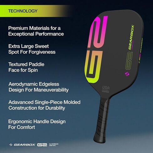 Gearbox G2 Elongated Edgeless Pickleball Paddle in Kuwait