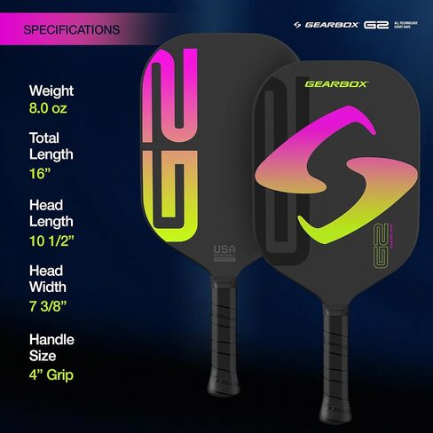 Gearbox G2 Elongated Edgeless Pickleball Paddle in Kuwait