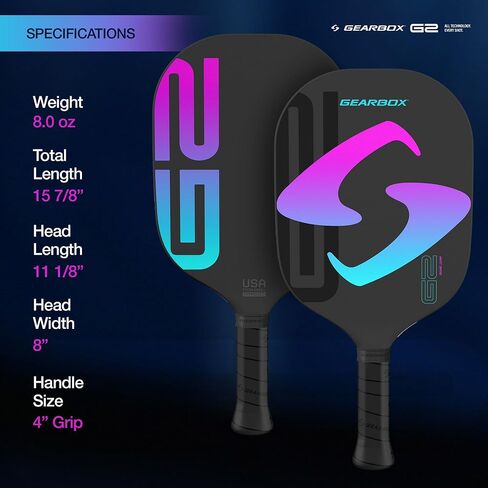 Gearbox G2 Elongated Edgeless Pickleball Paddle in Kuwait