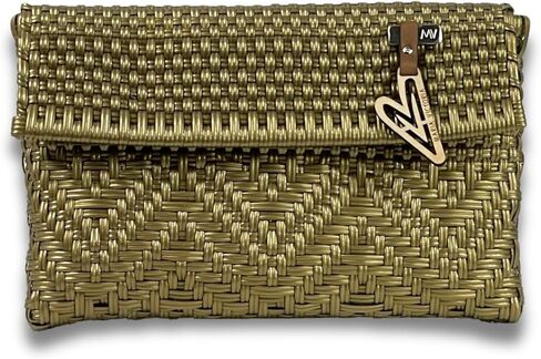 MARIA VICTORIA-Accent-Handwoven plastic Mexican Clutch. Perfect for everyday, indoor and outdoor activities. Water resistant. (ACCENT DI) in Kuwait