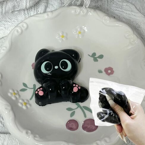 ألعاب Taba Squishy ، لعبة Valentines Cat Paw Cute Kawaii Squeeze Toys ، لعبة Silicone Sidize Toys اللزجة اللزجة لتخفيف الإجهاد ، ألعاب ناعمة لطيفة ، أفضل هدية عيد الحب للذكرى السنوية (تنين أسود) in Kuwait