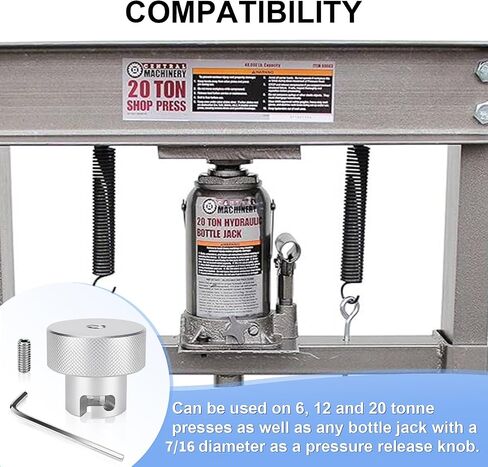 Suitable for Harbor Freight's Hydraulic Press Jack Valve Screws, 3/8 Bottle Jack Valve Release Knob, Replaces Jack Handle Fitting, Made of 6061 Aluminium in Kuwait