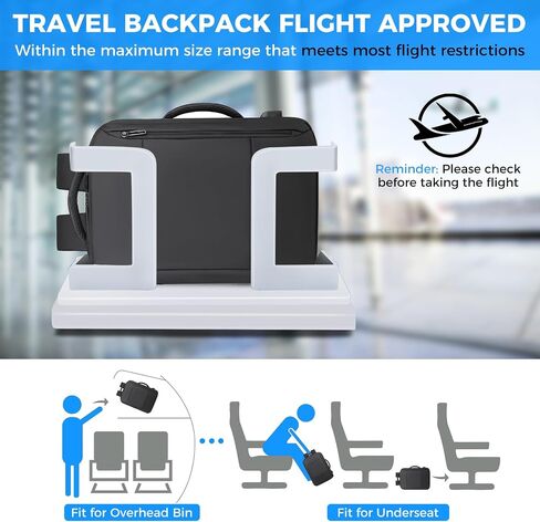Travel Backpack for Men Women, Carry on Backpack, TSA 15.6 inch Laptop Backpack Flight Approved, Waterproof Personal Item Travel Bag, Business Work Weekender Bag Daypack Luggage - Black in Saudi Arabia
