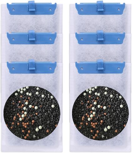 6-Count Medium Replacement Filter Cartridges Compatible with Tetra Whisper Bio-Bag for Whisper PF10, 10i, and ReptoFilter 90 GPH – Ideal for 5-10 Gallon Aquariums in Saudi Arabia