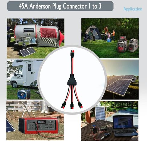 XT60 to Anderson Connector Cable 12AWG XT60 Female to Anderson Adapter 45A for Solar Panels and Solar Panels to Portable Generators (1m). in Saudi Arabia