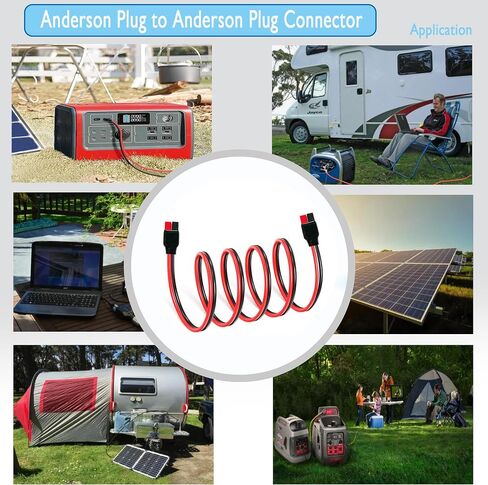 XT60 to Anderson Connector Cable 12AWG XT60 Female to Anderson Adapter 45A for Solar Panels and Solar Panels to Portable Generators (1m). in Saudi Arabia
