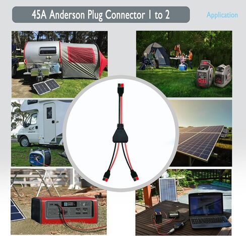 XT60 to Anderson Connector Cable 12AWG XT60 Female to Anderson Adapter 45A for Solar Panels and Solar Panels to Portable Generators (1m). in Saudi Arabia