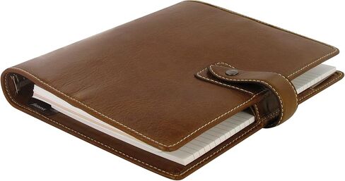 Filofax Malden Organizer, A5 Size, Ochre - Tactile, Full-Grain Buffalo Leather, Six Rings, Cotton Cream Week-to-View Calendar Diary, Multilingual, 2025 (C025847-25) in Saudi Arabia