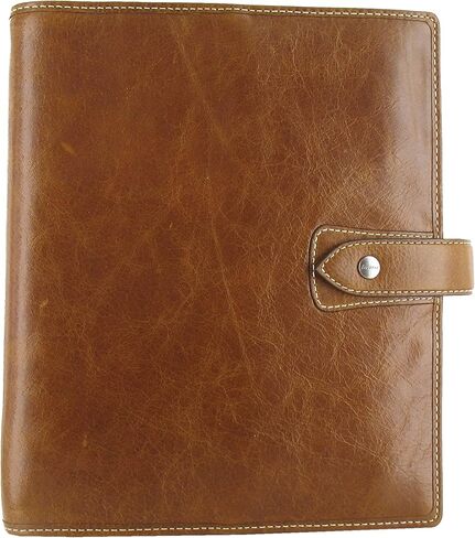 Filofax Malden Organizer, A5 Size, Ochre - Tactile, Full-Grain Buffalo Leather, Six Rings, Cotton Cream Week-to-View Calendar Diary, Multilingual, 2025 (C025847-25) in Saudi Arabia