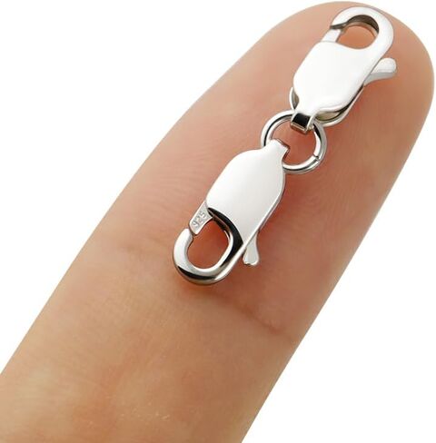 925 Sterling Silver Double Clasp Clasp Clasp Clasps Necplace ومقاطع موصل صغيرة لصنع المجوهرات (الفضة) in Kuwait