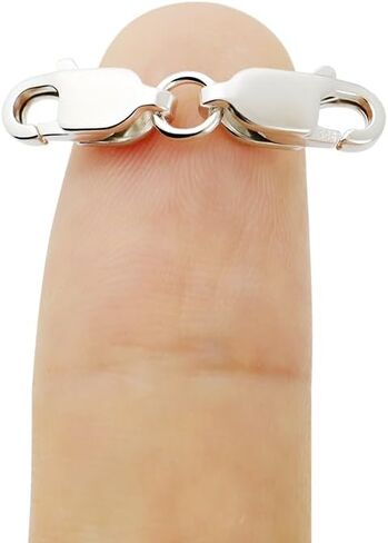 925 Sterling Silver Double Clasp Clasp Clasp Clasps Necplace ومقاطع موصل صغيرة لصنع المجوهرات (الفضة) in Kuwait