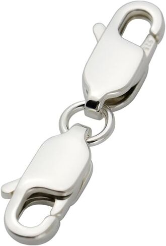925 Sterling Silver Double Clasp Clasp Clasp Clasps Necplace ومقاطع موصل صغيرة لصنع المجوهرات (الفضة) in Kuwait