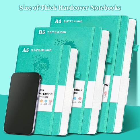 A5 المبطن دفتر المجلات ، 370 صفحة مرقمة مجلة جلدية سميكة للكتابة ، قضت الكلية دفتر غلاف لاعب في العمل ، المدرسة مع ورقة 100GSM ، مجلة الكتابة للنساء ، الرجال (5.75 "× 8.38" الأزرق) in Kuwait