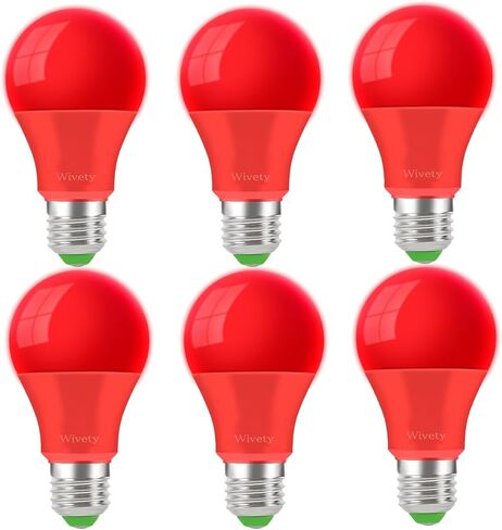 Blue Light Bulb, A19 E26 Base, 9W LED Blue Lightbulbs for Outdoor Porch, Indoor Party Decoration, Holiday Lighting, Halloween Decor, Christmas Decoration, (6 Packs) in Saudi Arabia