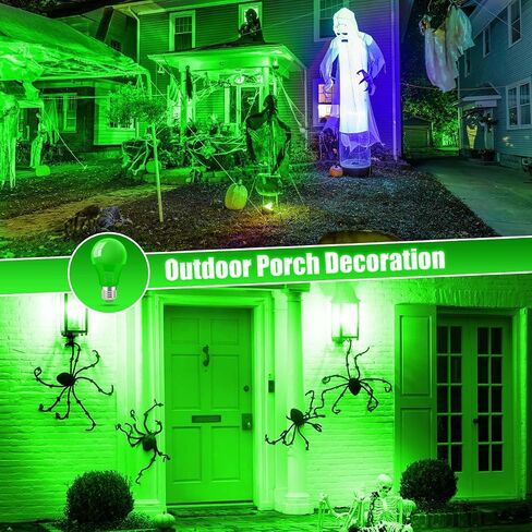 Blue Light Bulb, A19 E26 Base, 9W LED Blue Lightbulbs for Outdoor Porch, Indoor Party Decoration, Holiday Lighting, Halloween Decor, Christmas Decoration, (6 Packs) in Saudi Arabia