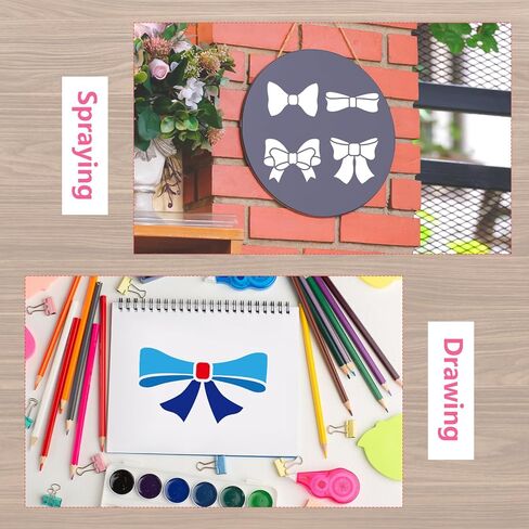 AFRITEE Letter Journal Stencils for Painting - 24 Pcs Monthly Diary Reusable Painting Stencils for Craft Projects, Book Letters Flowers Plastic Reusable Templates for DIY Diary Spray Paint Decoration in Saudi Arabia