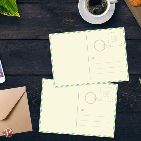 Cream Greeting Note Flat Postcards or Cards with Envelopes - 5 X 7 Inches - 50 Per Pack - This Is Not a Fold Over Card (No Envelopes) in Saudi Arabia