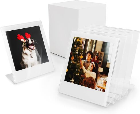 3.5x4.25 Inch Mini Photo Frame Holder for Polaroid Now i-Type/600/SX-70, Acrylic Picture Frame for Polaroid OneStep+/Instax Wide 400/300/200/210/ Films, Desktop Mini Photo Display (5 Packs) in Kuwait