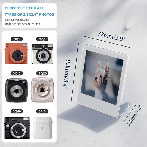 3.5x4.25 Inch Mini Photo Frame Holder for Polaroid Now i-Type/600/SX-70, Acrylic Picture Frame for Polaroid OneStep+/Instax Wide 400/300/200/210/ Films, Desktop Mini Photo Display (5 Packs) in Kuwait