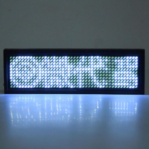 Message Tag Name Badge Mini LED Digital Programmable Scrolling Name Message Tag Badge with Magnet Pin 10 Display Animations Label (Blue) in Saudi Arabia