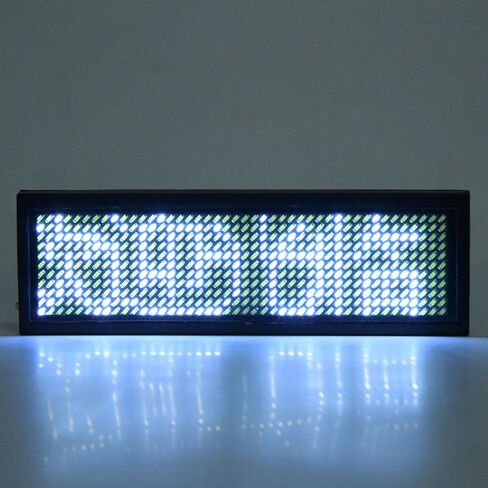 Message Tag Name Badge Mini LED Digital Programmable Scrolling Name Message Tag Badge with Magnet Pin 10 Display Animations Label (Blue) in Saudi Arabia