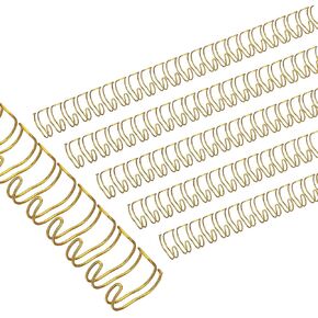 PATIKIL 10MM (3/8 ") أمشاط ربط سلك حلقة مزدوجة ، 100 PCS لفائف ربط حلقة التوأم المعدنية