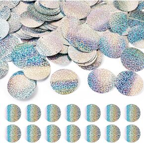 150pcs 52 ملم الترتر الكبير للحرف اليدوية مستديرة الجولة بوليتيت روابط مع الثقوب المزدوجة قرص مسطح PVC Paillett