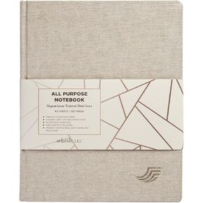 Selarde All Purpose Notebook, Linen Textured Hard Cover, 60 sheets/120 pages with Mid-Page Divider Line, 115 gsm paper
