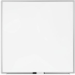U Brands Magnetic Dry Erase Board, 35"x35", Silver Aluminum Frame, Includes Marker