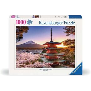 Ravensburger Mount Fuji Cherry Blossom View 1000 قطعة Jigsaw Puzzle للبالغين | فريدة ، قطع | السطح المضاد للسلح | FSC معتمد ، الصديق للبيئة | أمازون الحصري