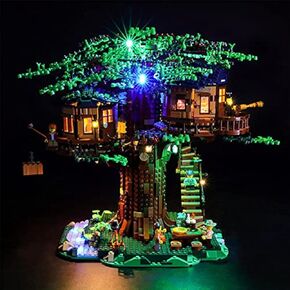 نسخة مصباح LED Edgenced Forder For Ideas Treehouse - متوافقة مع نموذج لبنات LEGO 21318 (مجموعة غير متضمنة)