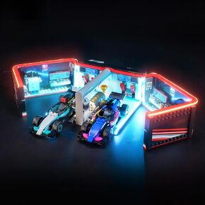 إضاءة LED متوافقة مع LEGO F1 Garage & Mercedes-AMG & Alpine Cars 60444 ، مجموعة الضوء المتوافقة مع LEGO 60444 ، لم تتضمن مجموعة الطراز