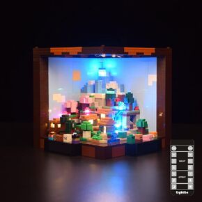 مجموعة إضاءة Lightgo LED مصممة لـ LEGO 21265 متوافقة مع Minecraft مجموعة بناء طاولة الصياغة - لا تشمل النموذج