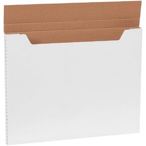 Aviditi White Corrugated Cardboard Easy-Fold Mailer Box, 20" L x 16" W x 1" H, Pack of 20, Crush-Proof, for Shipping and Mailing UPS, USPS and FedEx