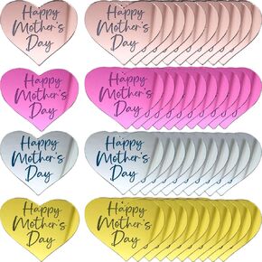 40pcs عيد أم سعيد كب كيك أعلى أكريليك كعكة القرص مرآة الورد كعكة أعلى