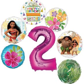 مواد مواد حفلات عيد ميلاد Moana 7pc زخارف باقة بالون