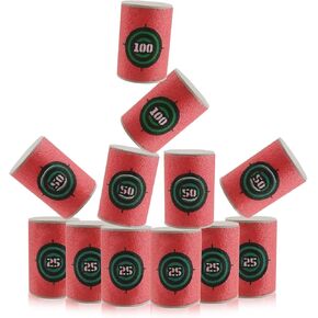 Walwal 12pcs Tove Bullet Target ، Bullet Dart Target - لعبة إطلاق الرغوة ، متوافقة مع Nerf n -Strike Blasters Puns (Red)