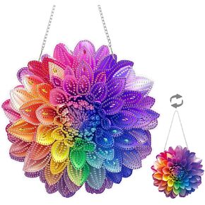 eiflow diy artic art kit مجموعة زهرة ملونة ، أدوات لوحة قلادة من الأكريليك ، مجموعة زخرفة فنية 5D للبالغين ،