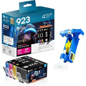 923 حبر خراطيش حزمة التحرير والسرد متوافق مع HP OfficeJet 8120 8122E 8123 OfficeJet Pro 8130 8135E 8138E 8139E الطابعة (4 حزمة ، سوداء/سايان/ماجنة/أصفر)