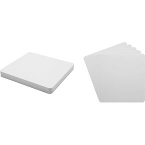 (30) بطاقات مقسمات جوهرة مربع أبيض من 20 ميلاً - 5-5/8 "× 6" - CDNS60WH20
